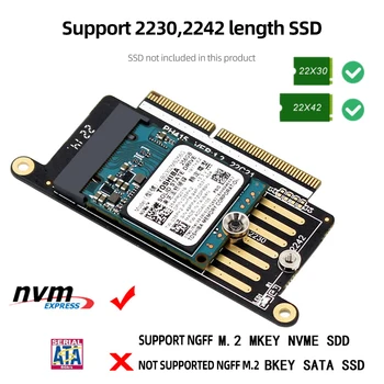 A1708 SSD מתאם כרטיס קורא מ 'מפתח NVMe M2 SSD כרטיס מתאם NGFF M. 2 SSD קמה על Apple Macbook Pro Retina 13
