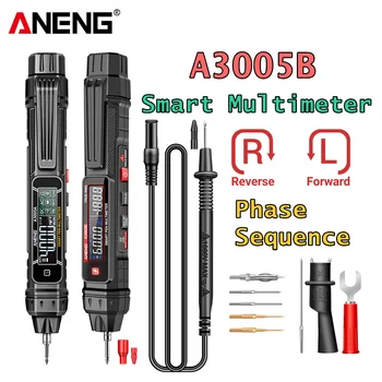 ANENG A3005B Multimeter דיגיטלי ללא מגע מקצועי המונה סוג עט אוטומטי 6000 נחשב AC/DC מתח אוהם דיודה בודק כלי