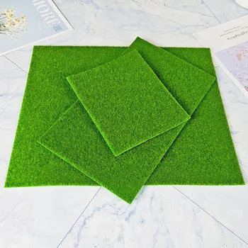 Artifical מוס עגולה מלבן דשא סינטטי דשא ירוק שטיח חיצוני הדשא DIY דקורטיביים Microlandscape חומרים הדשא מחצלת