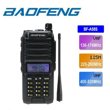 Baofeng ווקי טוקי BF-A58S 5W Tri-Band 136-174Mhz&220-260Mhz&400-520Mhz כף יד תחנת רדיו רדיו חובבים