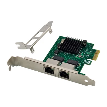 BCM5718 Gigabit Server כרטיס רשת PCI Express X1 כפול נמל מתאם רשת כרטיס תואם עם וול PXE VLAN