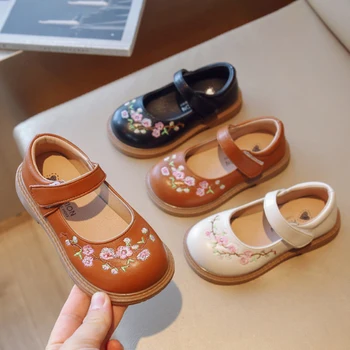 Bobora חדשה ילדים נעלי עור עבור בנות תינוק רך התחתונה נעליים מזדמנים ילדים מתוק נסיכת פעוט נעלי ריקוד נעלי ספורט
