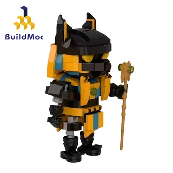 BuildMoc העתיקה קוצרים המדבר התחתון מוות הכלב אלוהים אבני הבניין להגדיר הפירמידה פטרון Brickheadz לבנים צעצועים לילדים