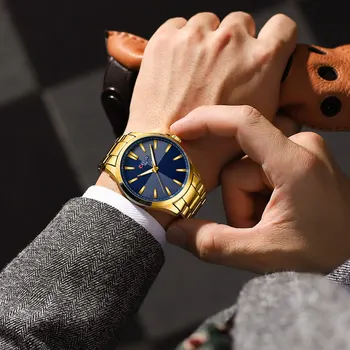 CAYON אופנה חדשה בסגנון פשוט גברים שעוני קוורץ שעוני יד נירוסטה להקת עמיד למים שעון יד Relogio Masculino