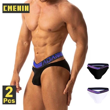CMENIN 2Pcs בד אוורירי הומו סקסי תחתוני גברים, תחתונים תחתונים טלאים גברים ביקיני תחתוני Mens תחתוני Mens Pantie