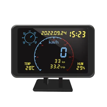 DC5-24V-GPS ברכב Multi-פונקצית מד המהירות האד Head-up Display מצפן גובה טמפרטורה לחות