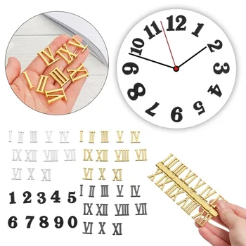 DIY ערבית ספרות רומיות קיר שעונים דיגיטליים החלפת 3D שעון קיר המספרים נשלף אמנות מדבקות מדבקה עיצוב הבית