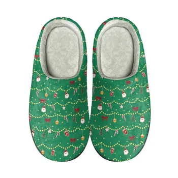 Dropshipping כותנה נעלי חג המולד החלקה קומה מקורה של נשים שקופיות מזדמן נוח החלקה נעלי בית נעליים Mujer
