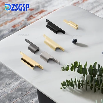 DZSGSP מודרני פשוט שחור / זהב ידיות עבור ריהוט ידית של דלת ארון ארון ארון את המגירה מושך ידיות חומרה