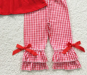 GLP0506 חג המולד לילדים בגדים שרוול ארוך העליון עם המכנסיים 2 חתיכות להגדיר ילדים ילדה בוטיק בגדים