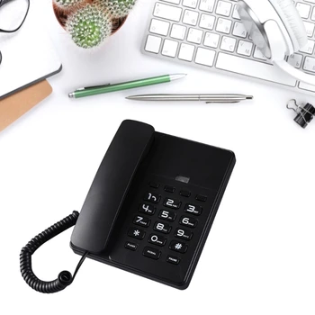 HCD פתול טלפון נייח עבור המשרד הביתי מלון שולחן העבודה באנגלית טלפון קבוע למשרד פתול טלפון