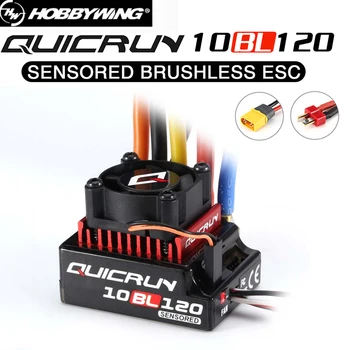 Hobbywing QuicRun Sensored 10BL120 120A XT/T Brushless ESC עבור 1/10 1/8 רכב טיולים/באגי / F1 /מכונית להיסחף 3650 טילים 540 מנוע