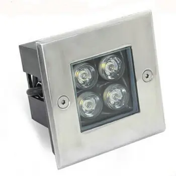 LED 4W מתחת לאדמה אור אטימות IP68 קבור בקומה חיצונית מנורת גינה/דשא אדמה/הבמה/בר/כיכר תאורה