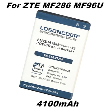 LOSONCOER 4100mAh Li3730T42P3h6544A2 סוללה עבור ZTE MF286 MF96 MF96U Z289L עבור T-mobile סוניק 2.0 טלפון