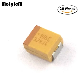 MCIGICM 20pcs B 3528 10uF 16V SMD קבלים טנטלום