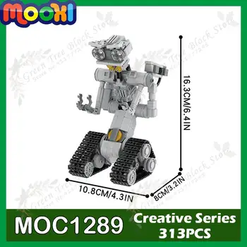 MOC1289 313PCS יצירתי סדרה Johnnyed 5 אבני הבניין קצר-מעגלים הסרט רובוט דגם הרכבה לבנים צעצועים לילדים מתנות