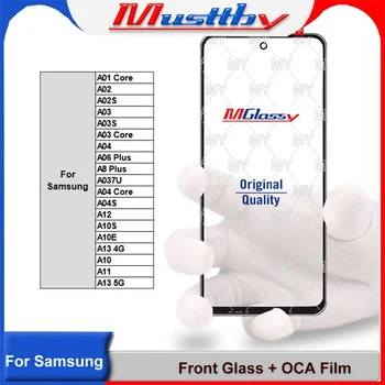 Musttby 10pcs מול מסך זכוכית עם אוקה עבור Samsung A01 הליבה A02 A02S לנו A03S A04S A037U A6 A8 בנוסף A10S E A11 A12 A13 4G 5G R