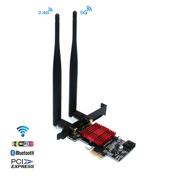 PCIE M. 2 Wifi מתאם כרטיס רשת 5 ג ' יגה הרץ 5g-5ghz Wireless PCI Express Wifi Bluetooth מתאם AC 9260 M2 Wifi כרטיס אנטנה למחשב