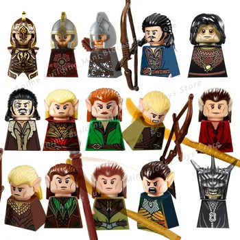 PG8027 הוביטים ימי הביניים העתיקה חיילים אנימה מיני דמויות צעצועים PCV בניין הפעולה איור צעצוע לילדים PG8031 PG8148