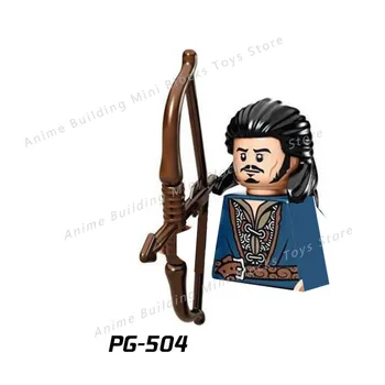 PG8027 הוביטים ימי הביניים העתיקה חיילים אנימה מיני דמויות צעצועים PCV בניין הפעולה איור צעצוע לילדים PG8031 PG8148