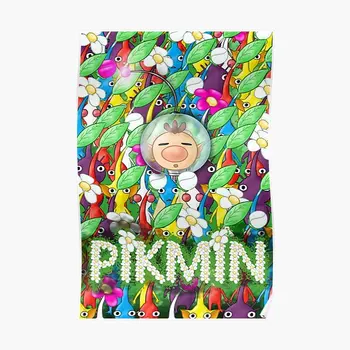 Pikmin צפוף Olimar חדר פוסטר קיר הבית קיר תמונה ציור וינטג ' מודרני הדפסה מצחיק קישוט עיצוב אמנות בלי מסגרת