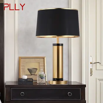 PLLY עכשווי זהב שחור מנורת שולחן LED בציר יצירתי ליד המיטה שולחן אור הביתה הסלון לחדר השינה