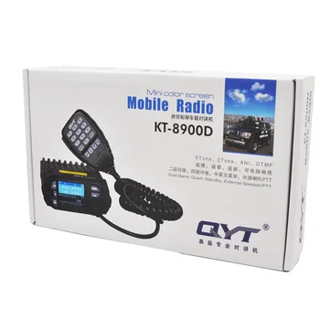 QYT KT-8900D LCD צבעוני נייד שני רדיו דרך 25W Dual Band VHF136-174 UHF400-480MHz Quad תצוגה מכונית-רדיו FM המשדר KT8900D