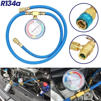 R134a מיזוג אוויר להטעין את הצינור. מדידת מד Set W/ מד לחץ המכונית מזגן מילוי AC צינור כלי