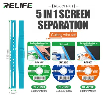 RELIFE RL-059 בנוסף, מסך LCD הפרדה קו חיתוך תיל יהלומים עבור iPhone סמסונג טלפון נייד תיקון כלים 0.03/0.05/0.08 מ 