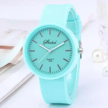 Sdotter 2021 חדש פשוט סיליקון מותג WOKAI מזדמן קוורץ שעונים נשים גביש סיליקון שעונים Relogio Feminino שעון יד חמה