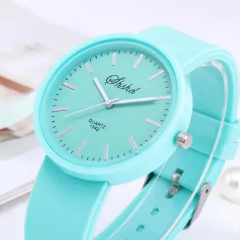Sdotter 2021 חדש פשוט סיליקון מותג WOKAI מזדמן קוורץ שעונים נשים גביש סיליקון שעונים Relogio Feminino שעון יד חמה