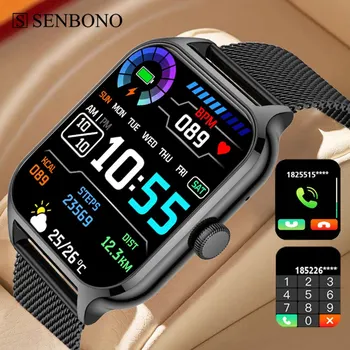 SENBONO חדש לנשים Smartwatch Bluetooth קורא קצב הלב החמצן בדם גשש ספורט שעון חכם נשים גברים עבור IOS Androird Xiaomi