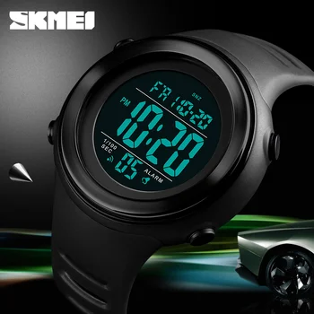 SKMEI 1394 הספורט של גברים שעונים עמיד למים ספירות לאחור LED שעון דיגיטלי חיצוני הצבאי פלדה מקרה השעון זכר Relogio Masculino