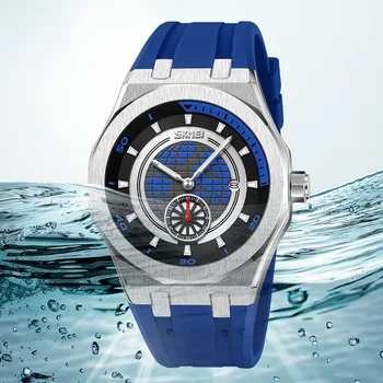 SKMEI עסקים סגנון אופנה גברים שעון של כדור הארץ משטח להגנת הסביבה זוהר תאריך עמיד למים מגמה קוורץ שעונים 9329