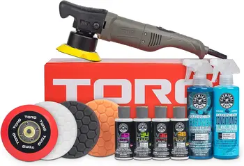 TORQ 10FX מסלולית אקראי לטש קיט עם כריות, כרית Cleaner & מזגן, מצחצח & תרכובות (11 פריטים)