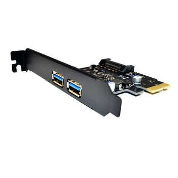 USB 3.0 PCI Express PCI E USB 3. כרטיס מתאם 5Gbps USB 3 PCI-E 2 יציאת PCI Express כרטיס הרחבה SATA Power Connector עבור PC