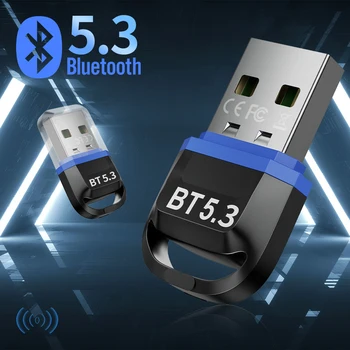 USB Bluetooth 5.3 5.0 Dongle מתאם למחשב רמקול אלחוטי מקלדת ועכבר שמע מוסיקה מקלט משדר Bluetooth