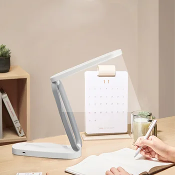 USB יצירתי מנורת שולחן עין הגנה לילה אור טעינה מתקפל לגעת למידה השולחן סופר מבריק Stepless עמעום מנורת שולחן