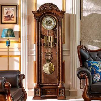 zq מכני קומה שעון בסגנון אירופאי וילה אנכי הסלון השעון הסיני רטרו אמריקאי שעון המטוטלת קלאסית