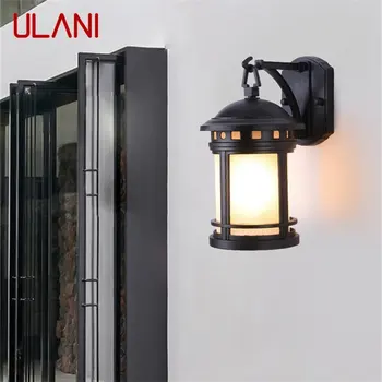 ·ULANI חיצונית רטרו מנורת קיר פמוטים קלאסיים אור אטימות IP65 LED הביתה מרפסת וילה