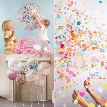 אביזרים צבעים מעורבים מקלחת תינוק ורוד נקודות מסיבת החתונה קישוטי קונפטי נייר טישו מילוי בלונים עגולים