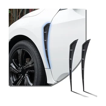 אוניברסלי לרכב Mudguard צד אוורור דקורטיביים מדבקות, זרימת אוויר צריכת חור גריל אביזרים ,ABS סיבי פחמן