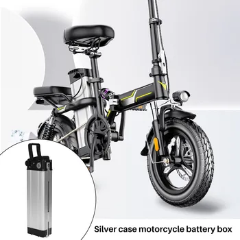 אופניים חשמליים פלסטיק סוללת ליתיום תיבת 36V/48V/60V קיבולת גדולה 18650 מחזיק תיק אופניים אביזרים,DC הראש