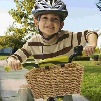 אופניים סל ממונע אופניים עדין לפני אחסון אביזר קניות להסרה ברזל יצוק אריגה מלאכה הילד