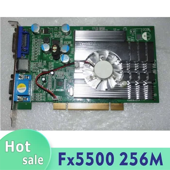 איכות גבוהה GeForce FX5500 FX5200 256M 128-bit DDR PCI VGA+S-video+DVI video graphics כרטיס