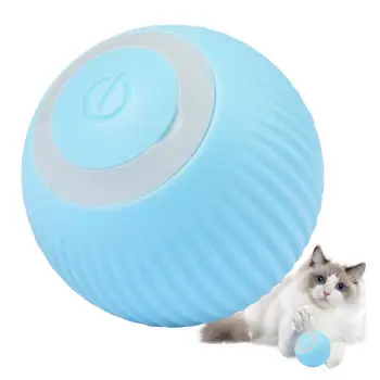 אינטראקטיבי מחמד הכדור חתול הכדור צעצועים עם חכם התחמקות ממכשולים 360 מעלות מתגלגל נטענת USB אוטומטית זז פפר