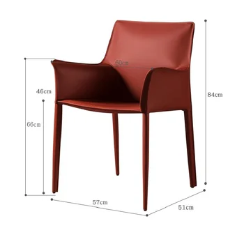 אירופה המודרנית האוכל כיסא מתכת משענות עור טרקלין יוקרה בסלון הכיסא מעצב יהירות Sillas Comedor רהיטים