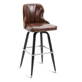 אירופה מסתובב כסאות בר מתכת עץ מודרני מונה מעצבים בר כיסא פינת אוכל מטבח טרקלין כיסא בר פריטים ביתיים