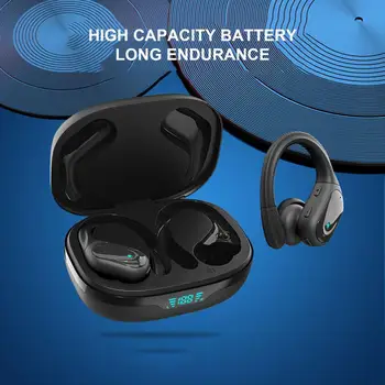 אלחוטית Earbud חכם ביטול רעש LED דיגיטלי תצוגת Bluetooth-compatible5.1 סטריאו ספורט אוזן וו Earbud על Worko