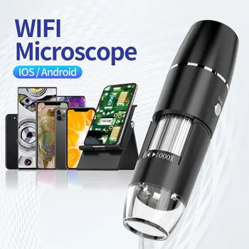 אלחוטית מיקרוסקופ דיגיטלי 50X-1000X 1080P HD WiFi נייד כף יד מיני USB מטבע מיקרוסקופ, מצלמה לאייפון אייפד אנדרואיד
